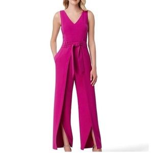 NWT Tahari rich pink (Fuchsia) jumpsuit.  Size 6